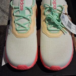 Adidas Mint and Pink Sneakers Kaptir Flow 2.0k Youth 7 Or Womens 8.5